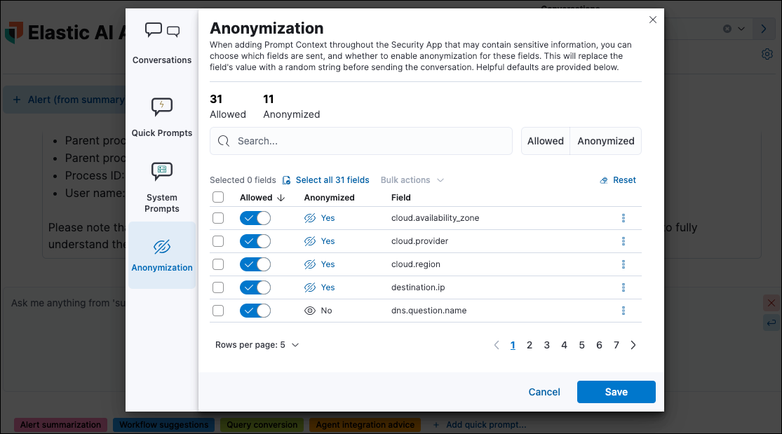 AI Assistant’s settings menu