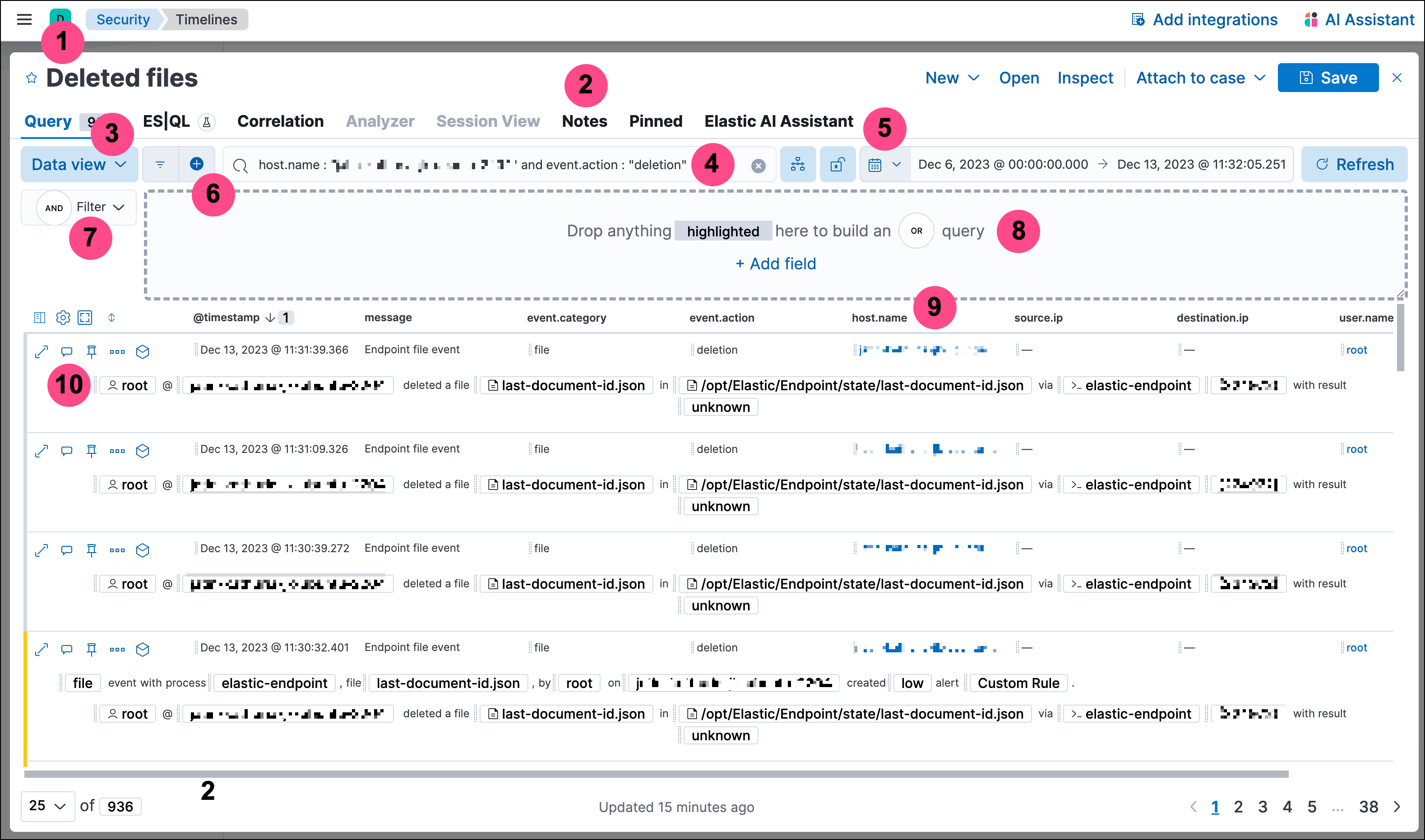 timeline object ui