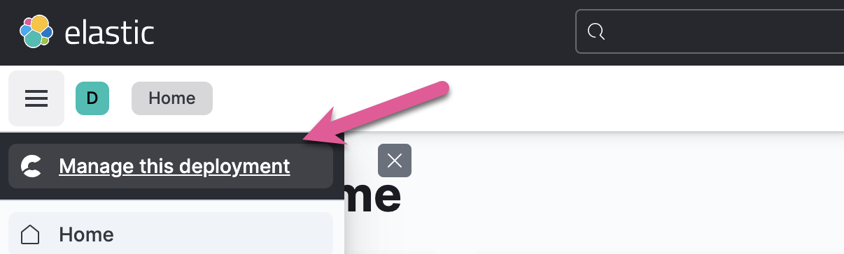 The Manage deployment button