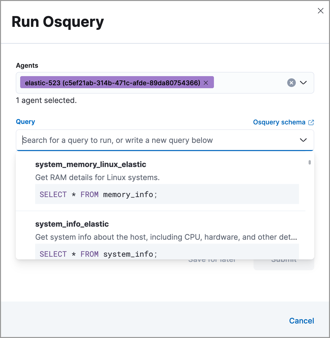 setup query