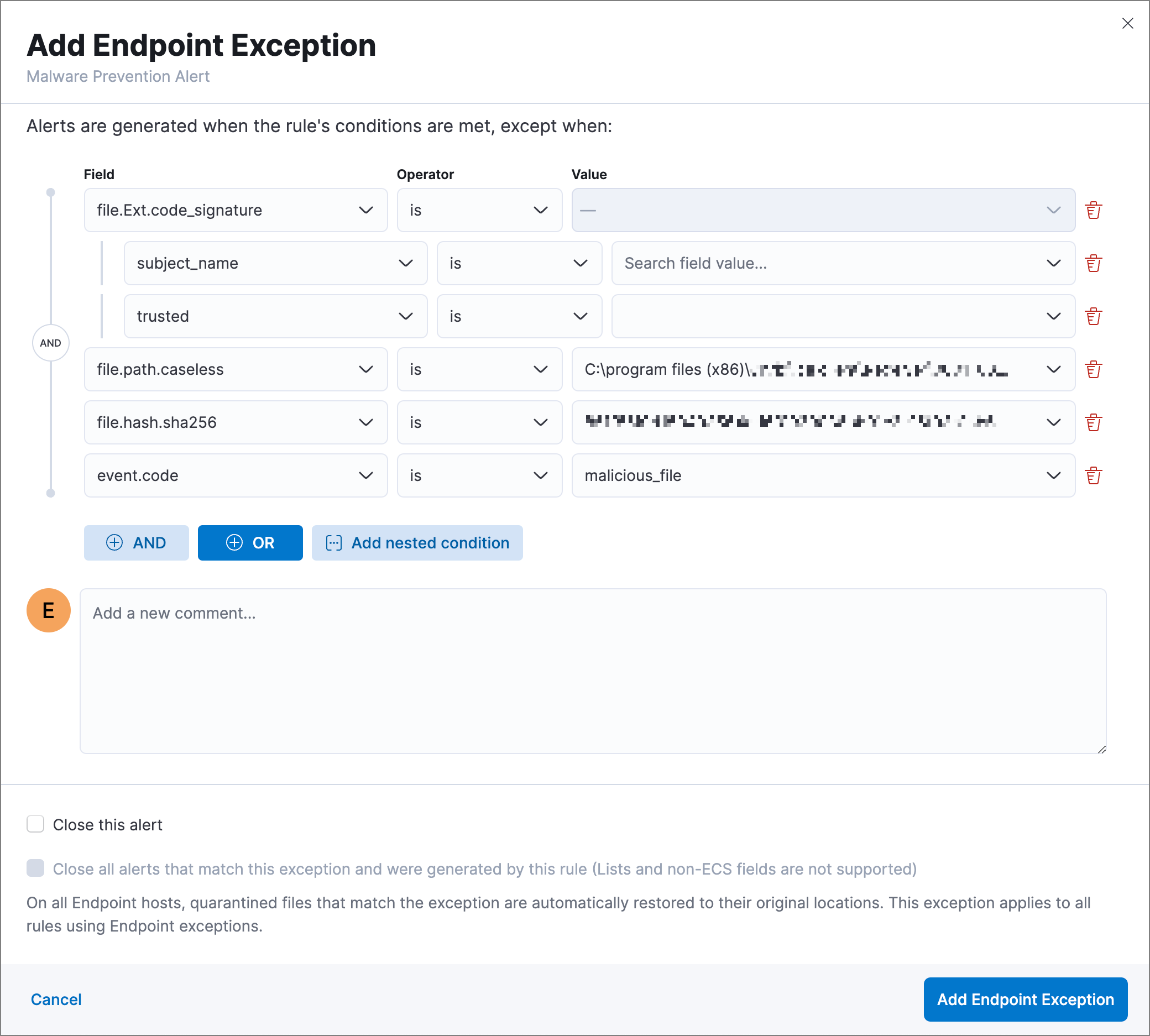 nested exp