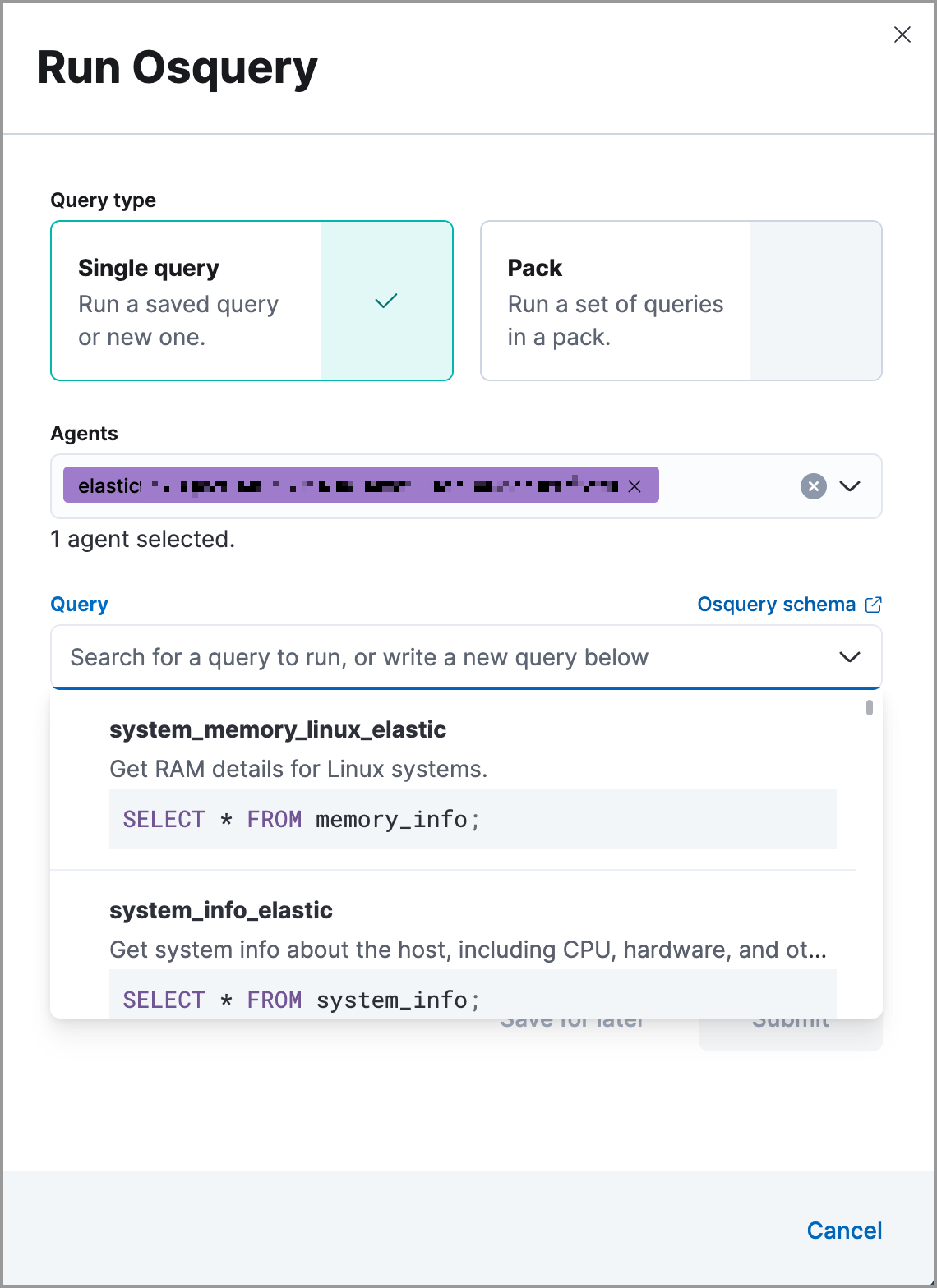 setup query