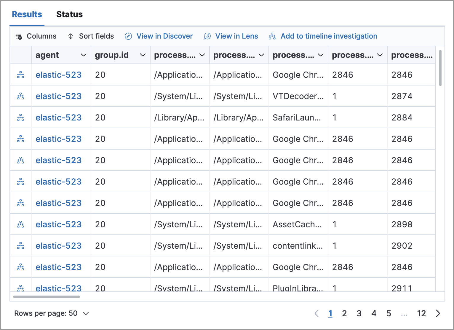 single query results