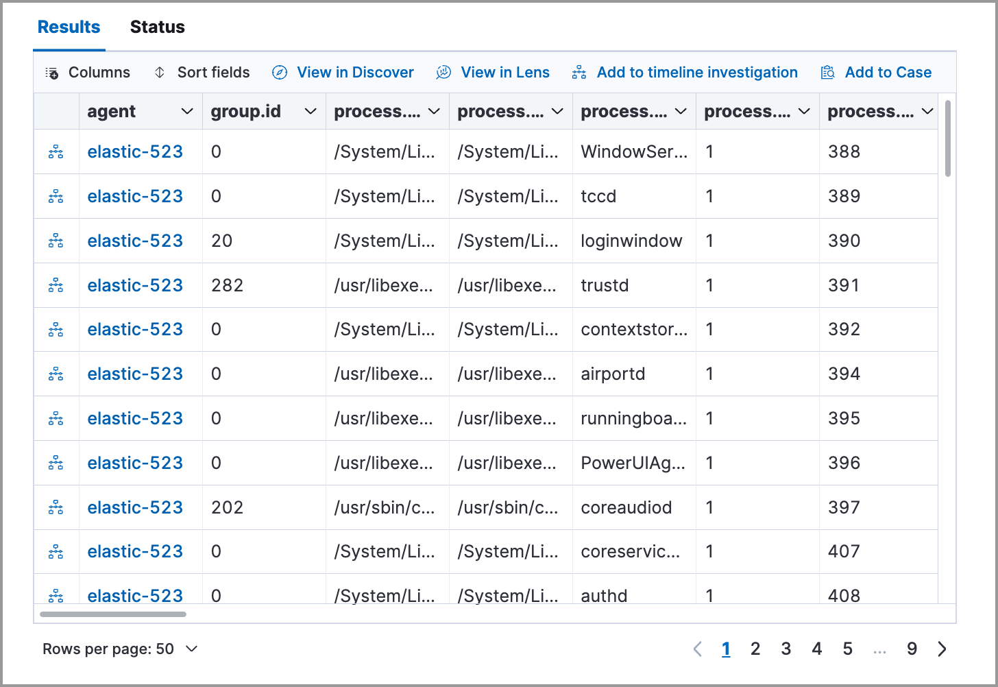 single query results