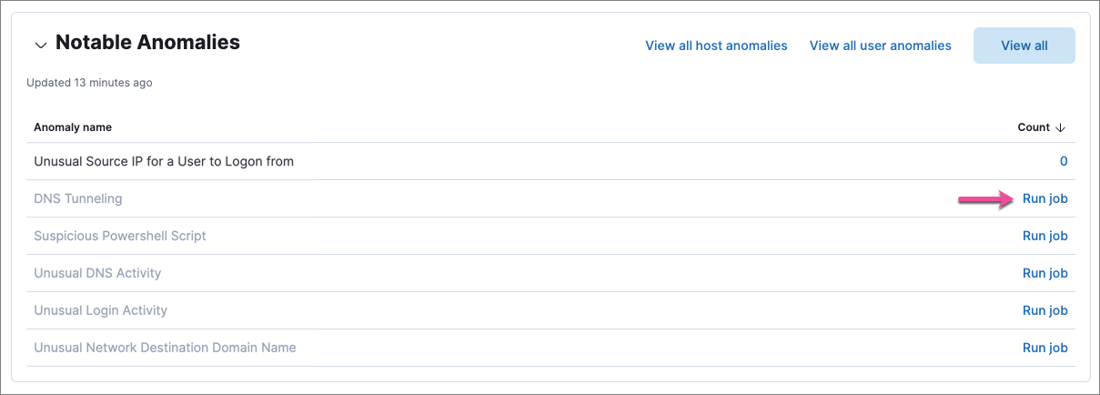 Run a machine learning job