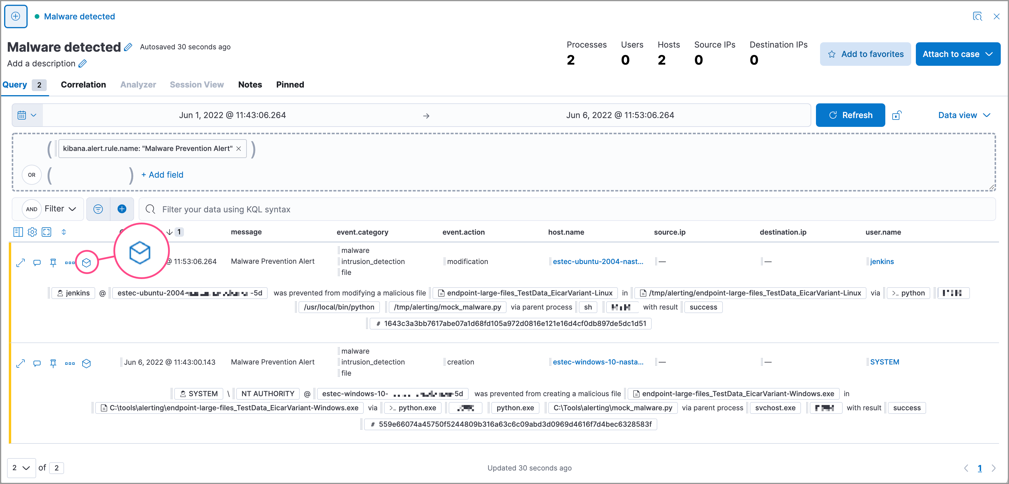 analyze event timeline