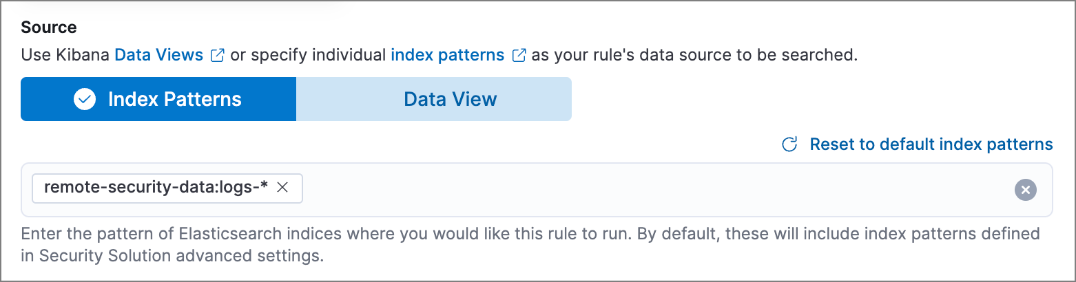 Rule source configuration