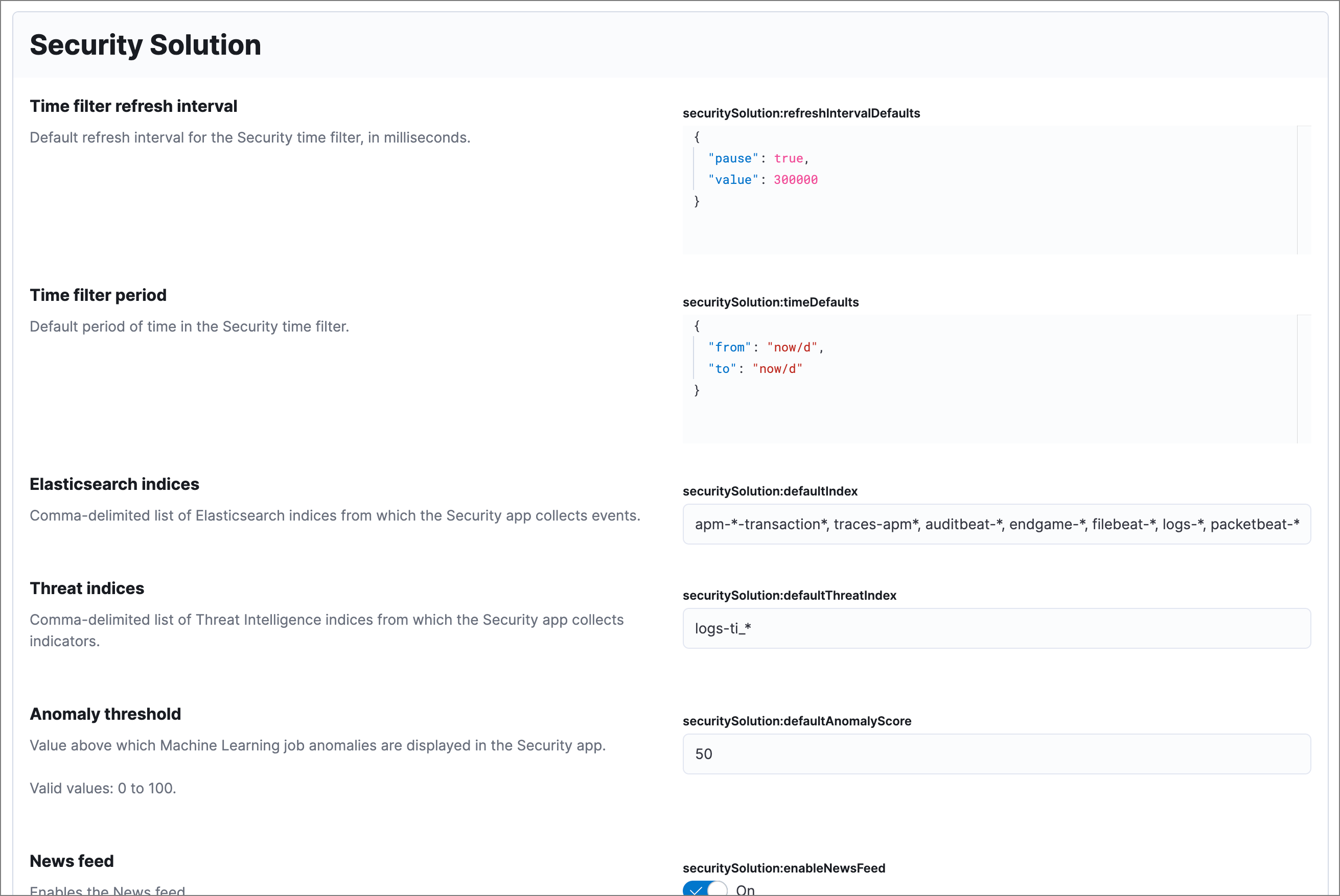  getting started solution advanced settings