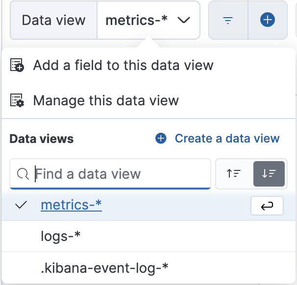 How to set the data view in Discover