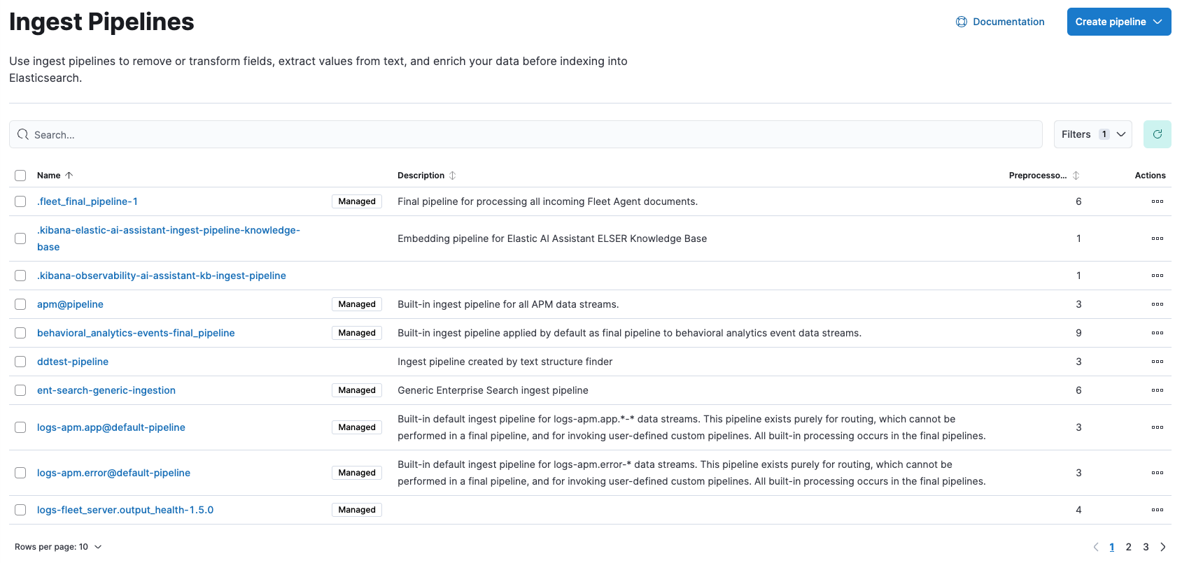 Ingest Pipelines