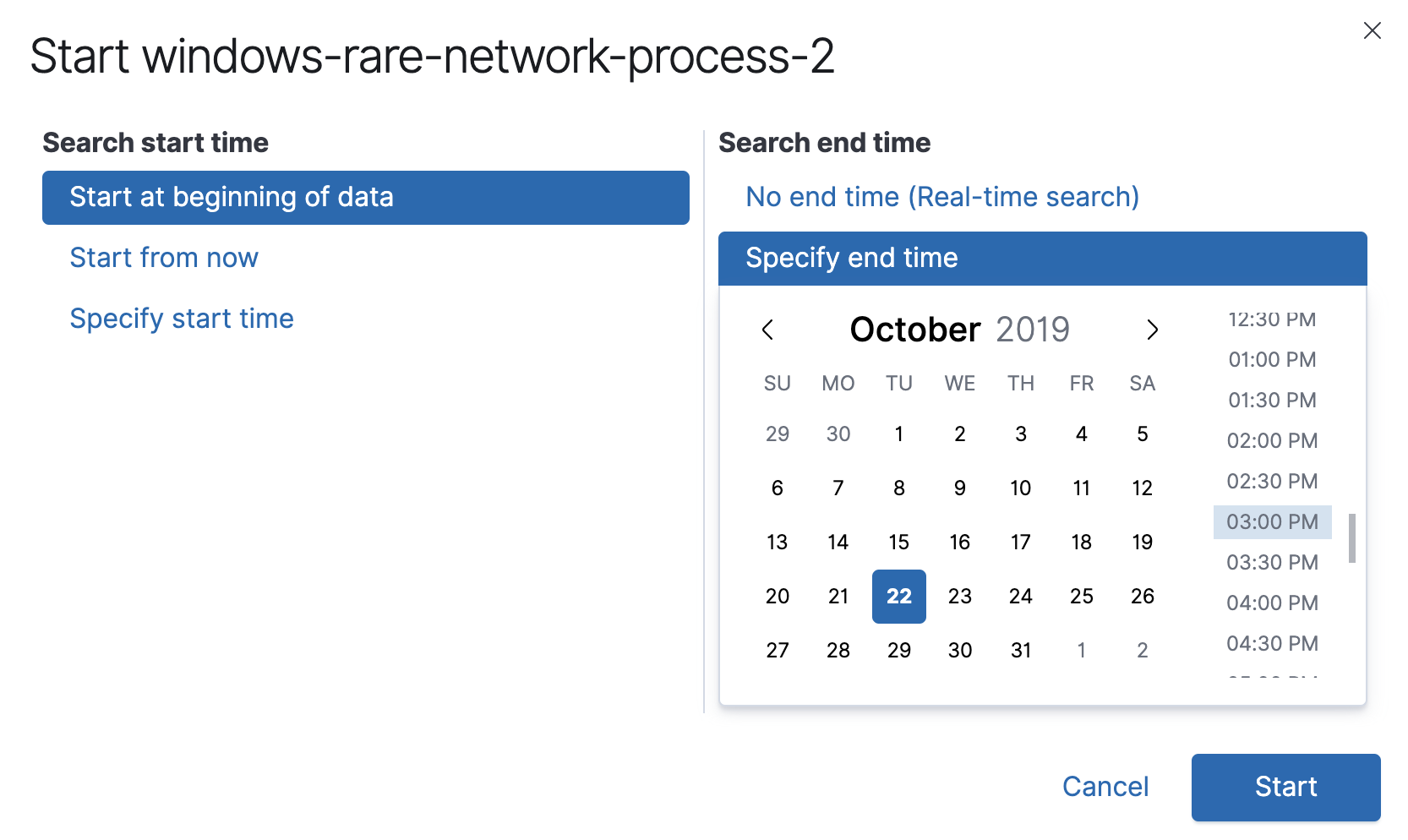  detections machine learning start job window