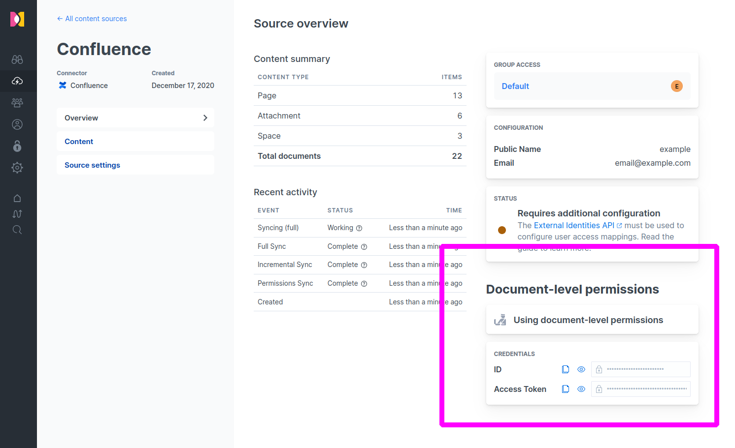 content source id access token