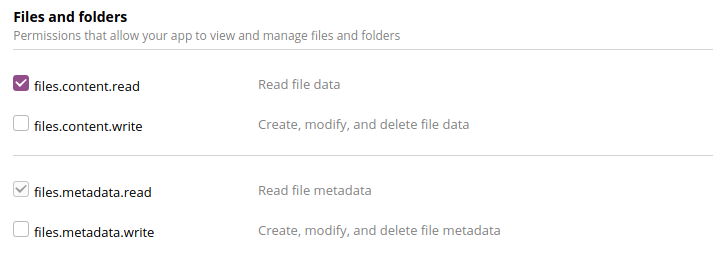 dropbox files content read