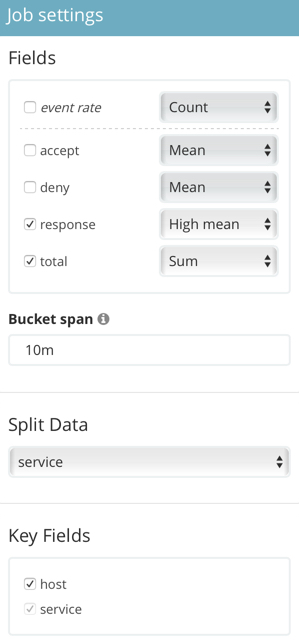 Create a new job from the server-metrics index