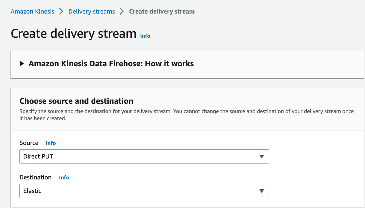 create delivery stream