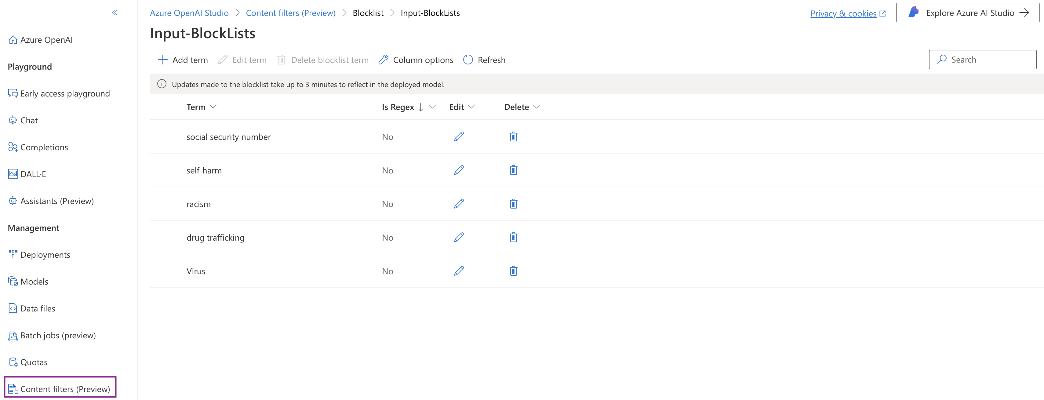 LLM Observability: Azure OpenAI Set Content Filter