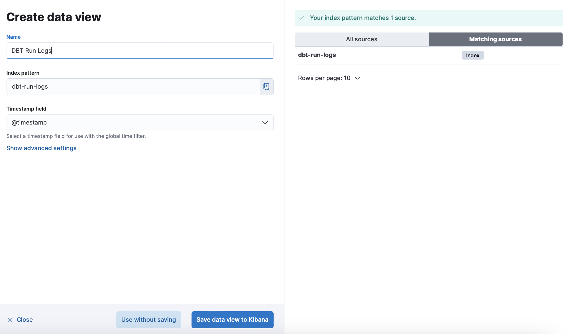 3 - create a data view