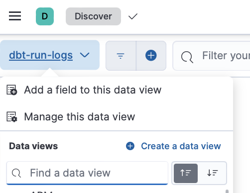 2 - discover create a data view