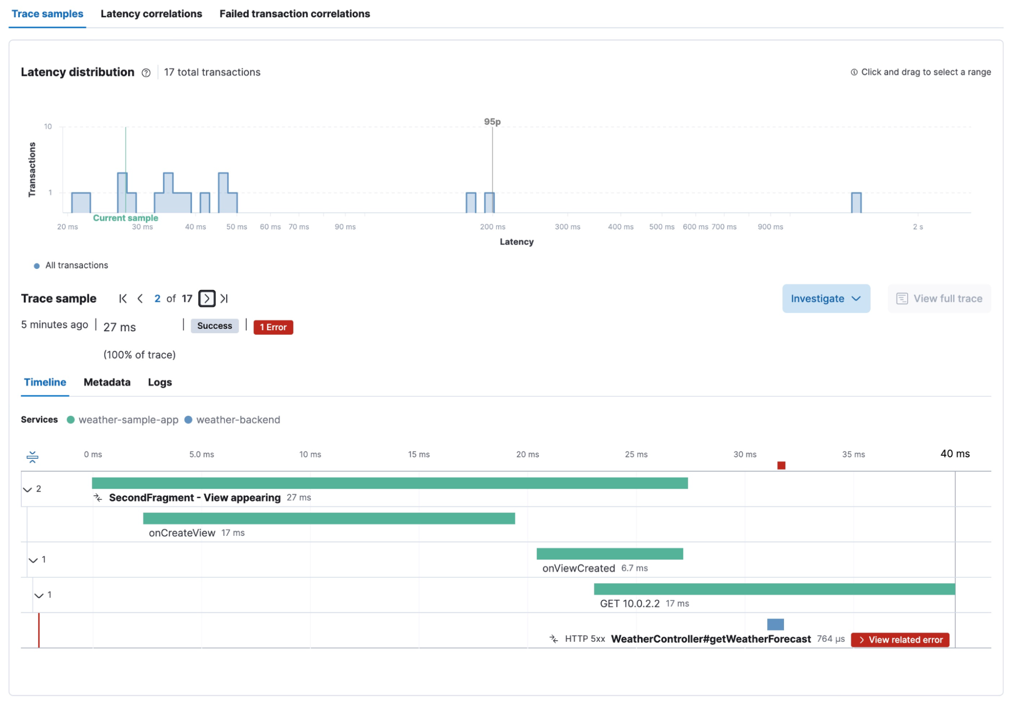 apm android trace samples