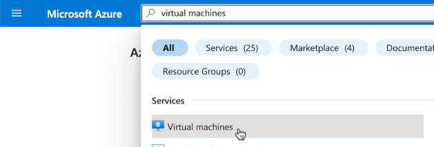 search virtual machines