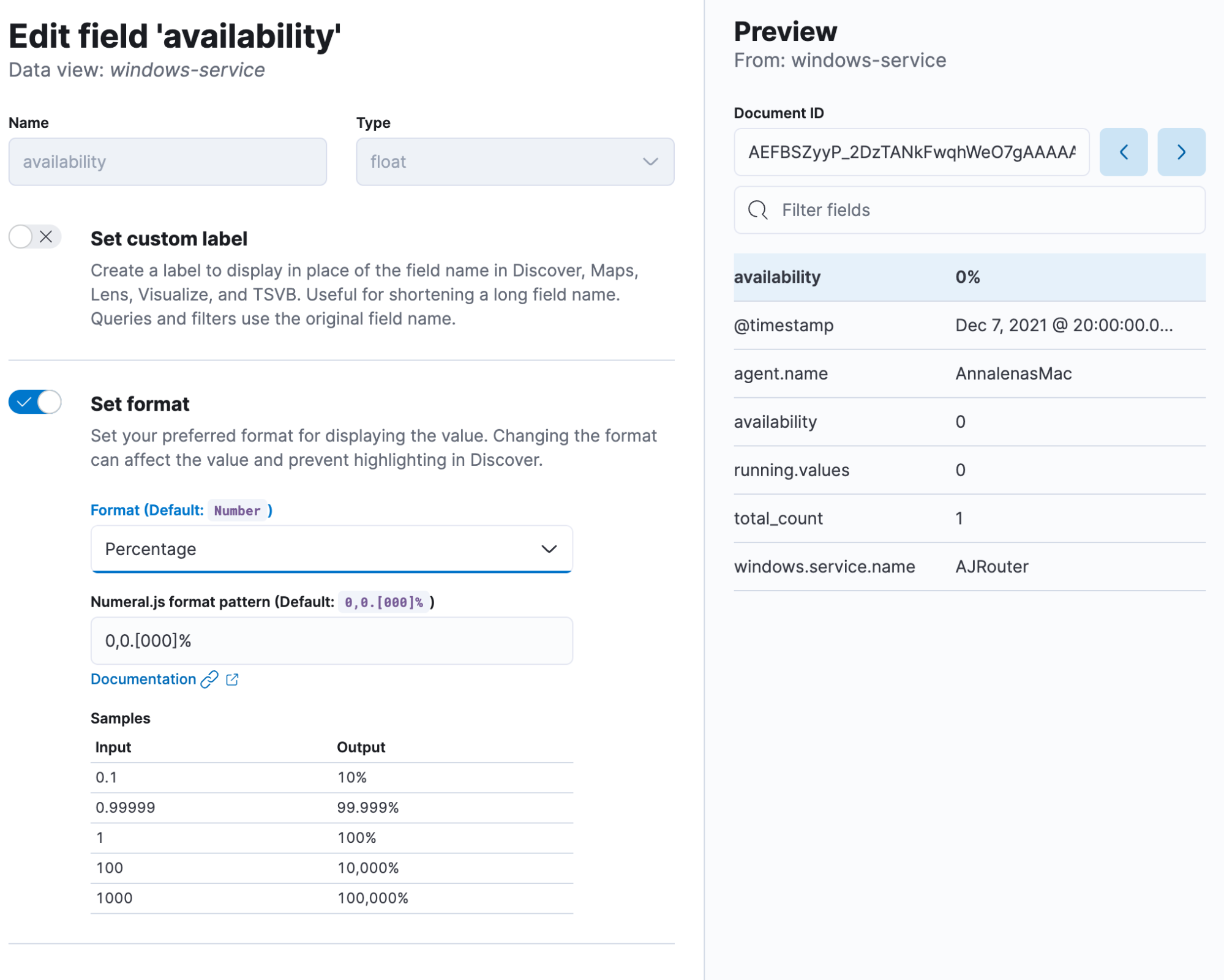 edit field availability