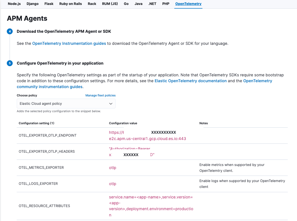 elastic apm agents