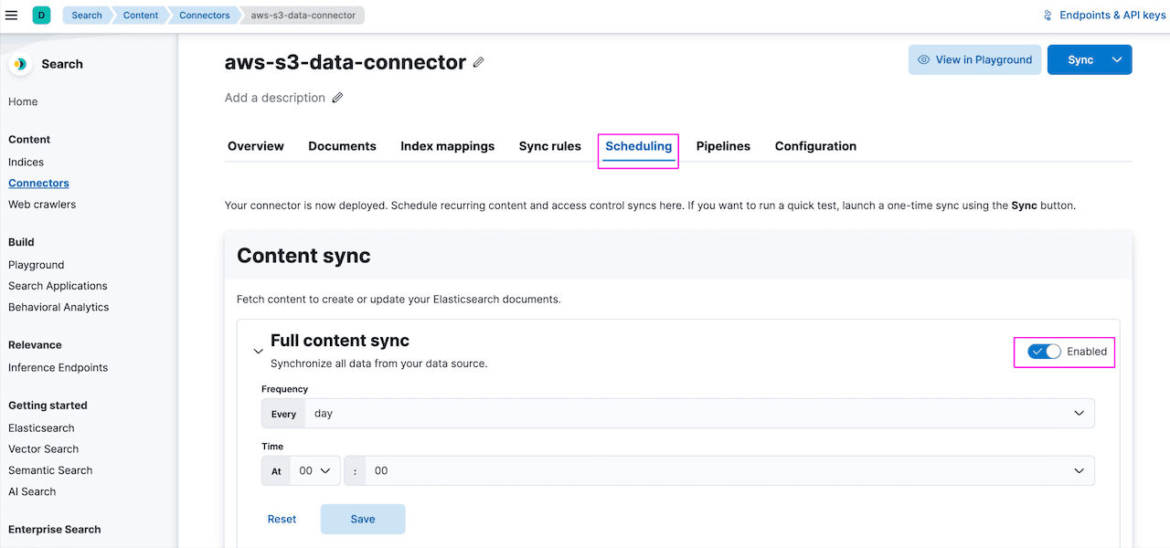 aws s3 data connector content sync