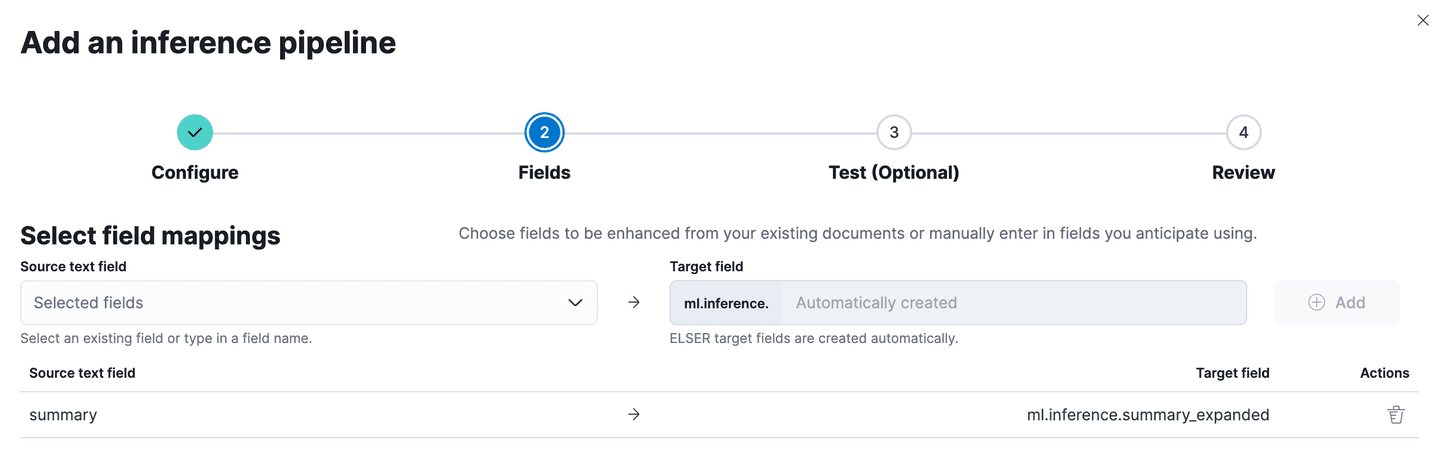 ML inference configuration