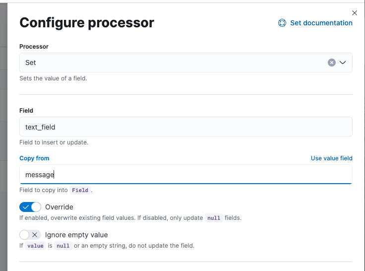 configure processor set