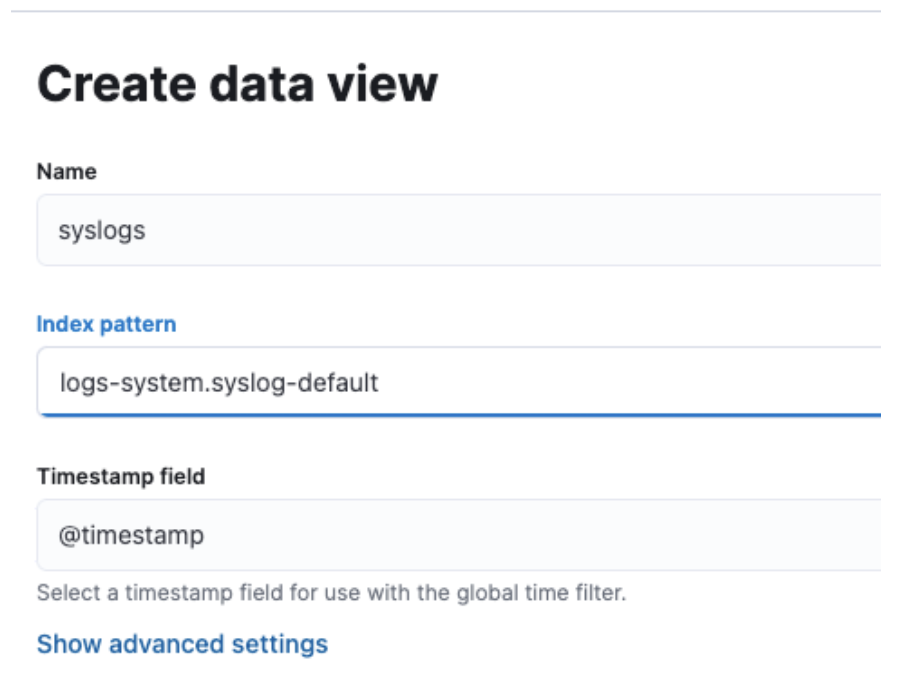 create data view