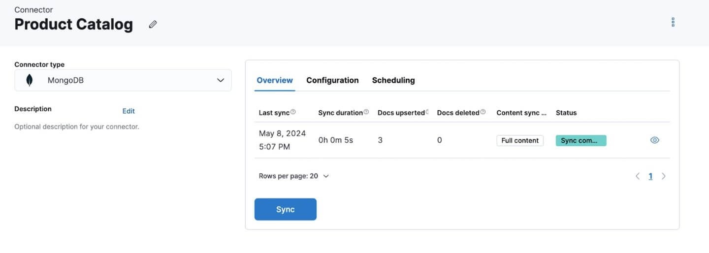 Connectors Kibana UI