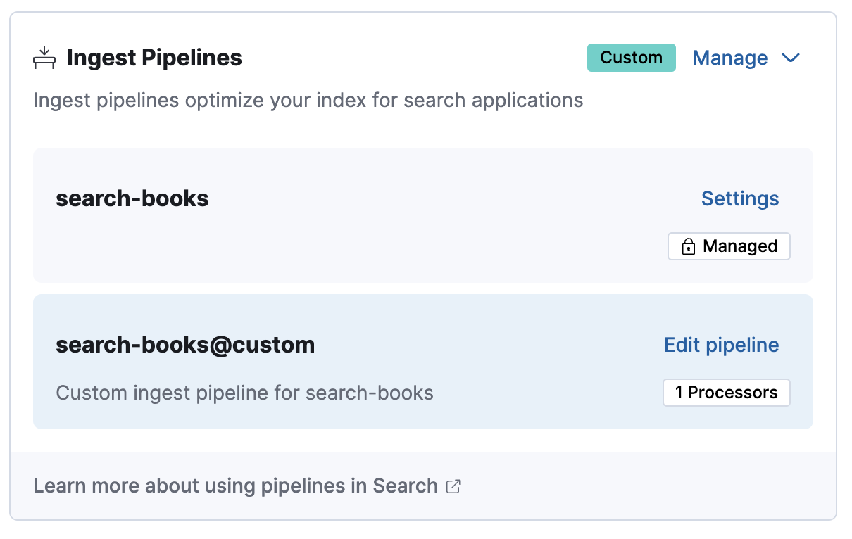 Ingest pipelines