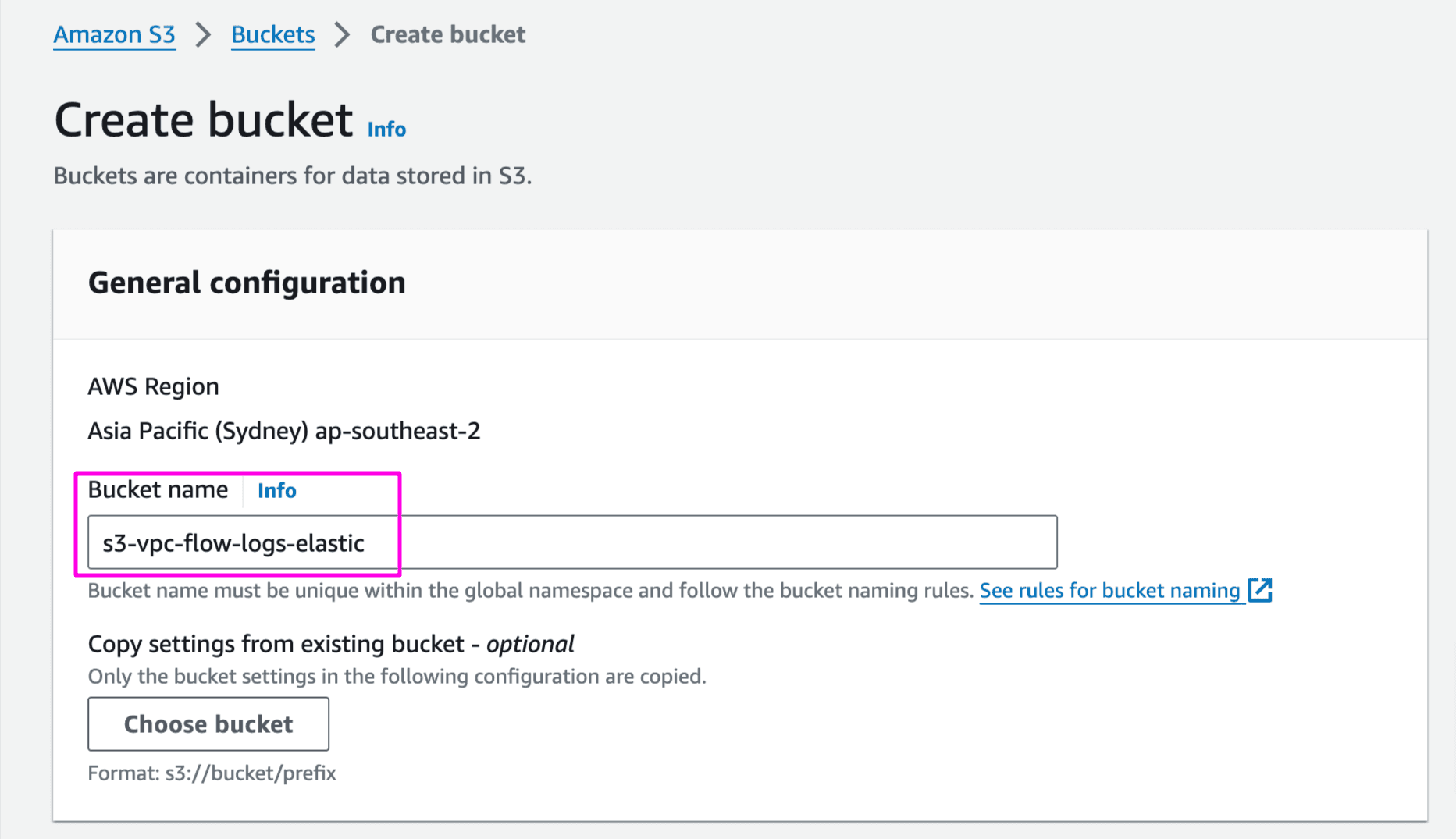Create S3 Bucket