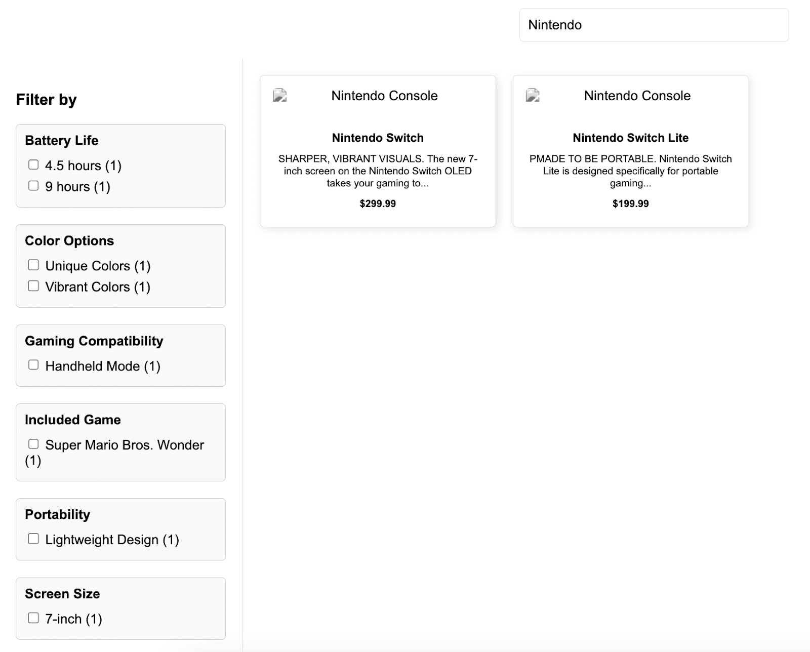 implementation of the facets