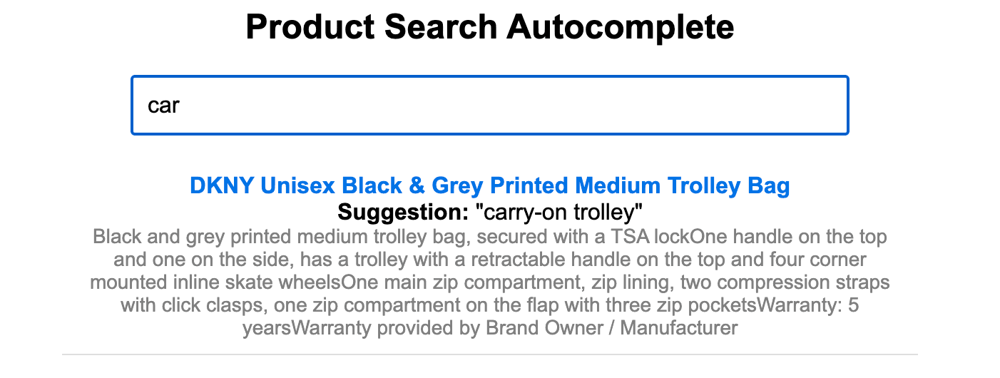 Elastic product search autocompleate example 2