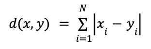 L1 distance formula in vector search