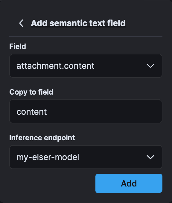 Attachement content in Kibana