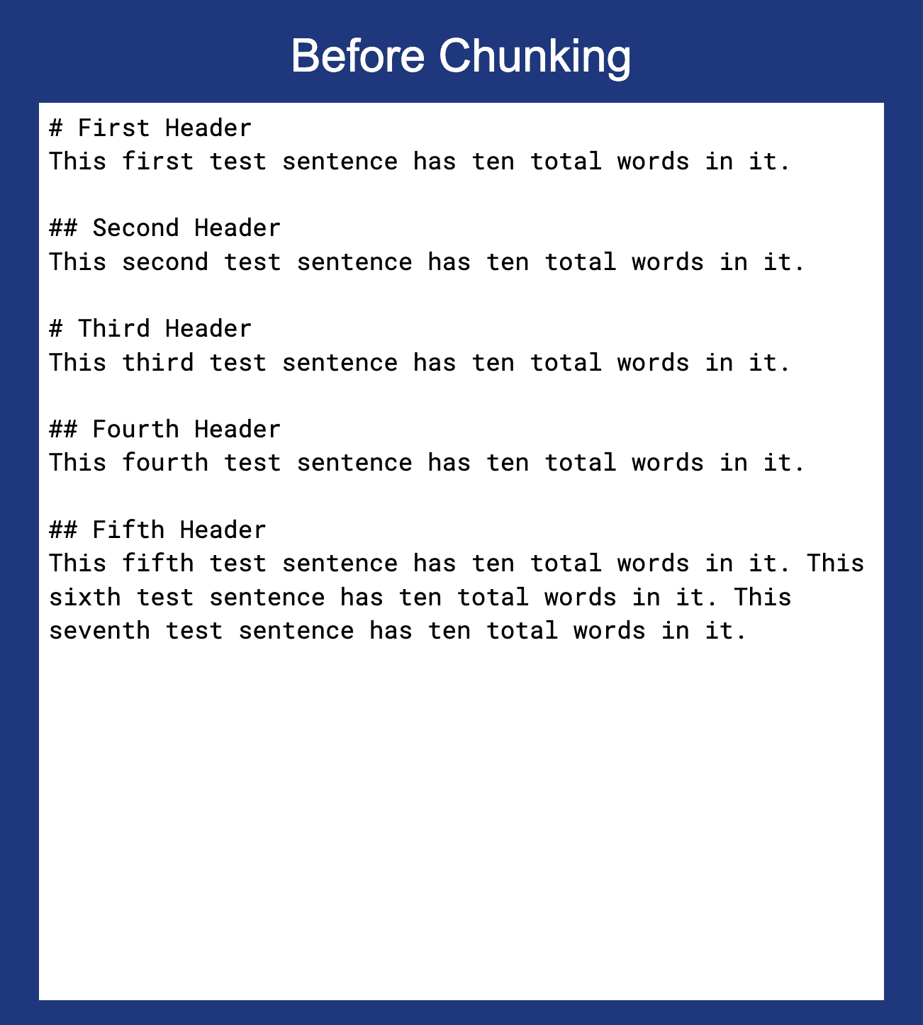 An unchunked Markdown document
