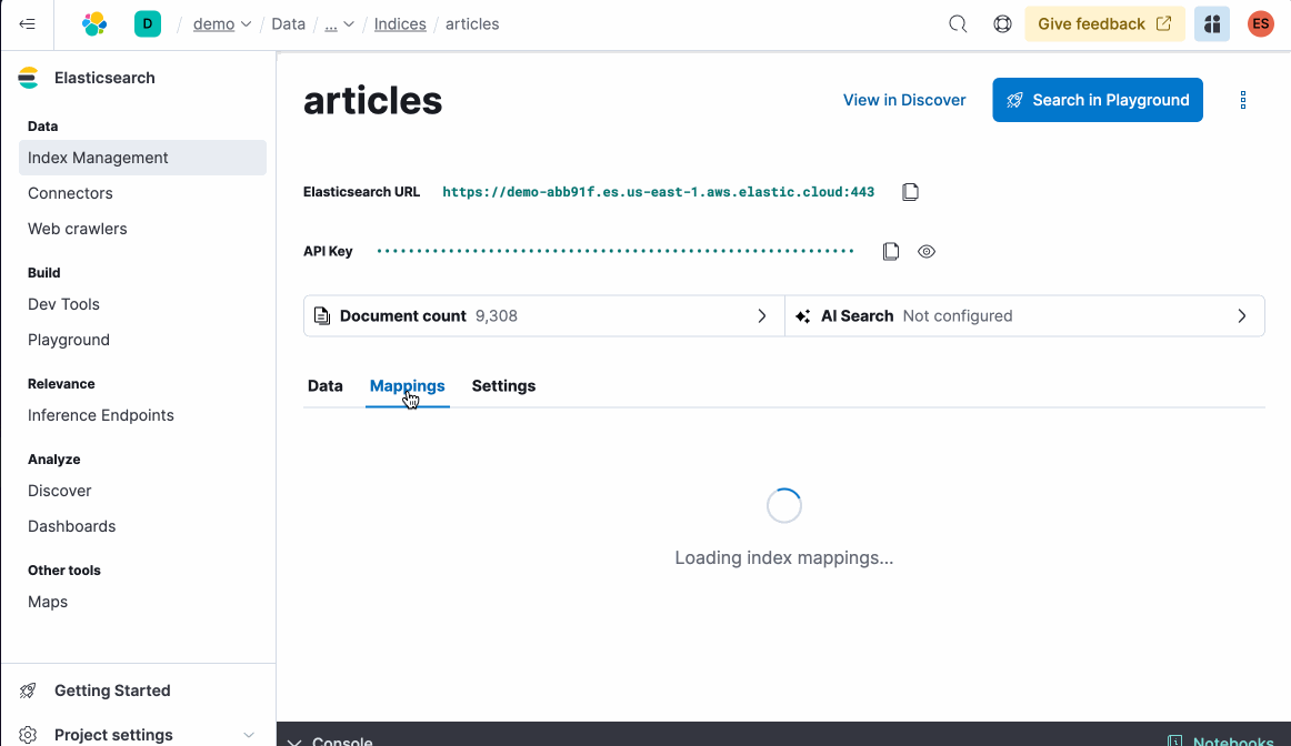 elastic semantic text in Elasticsearch Serverless