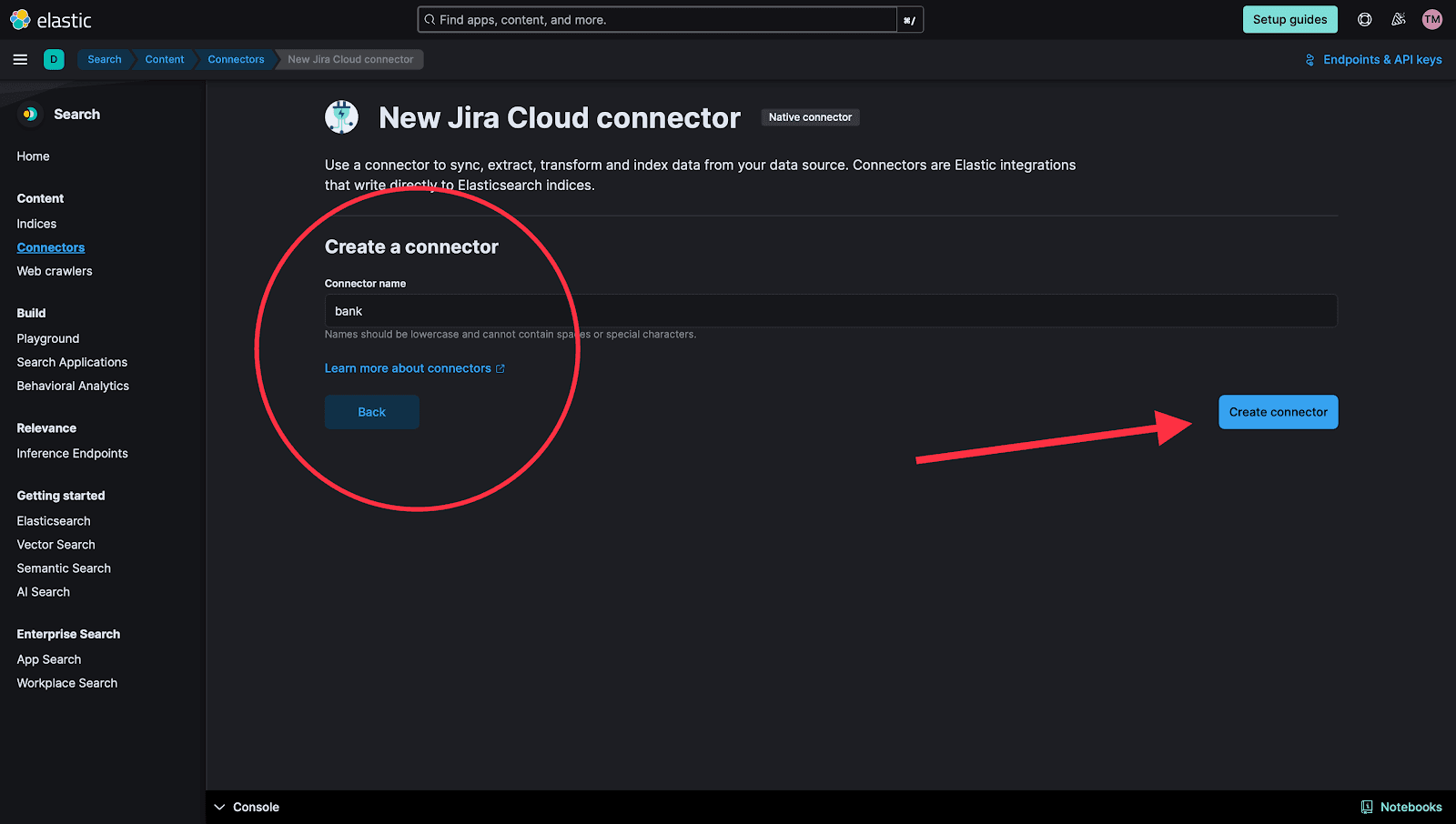 Replace your kibana URL with Kibana endpoint for Elastic Jira connector