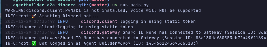 Online bot in Discord server