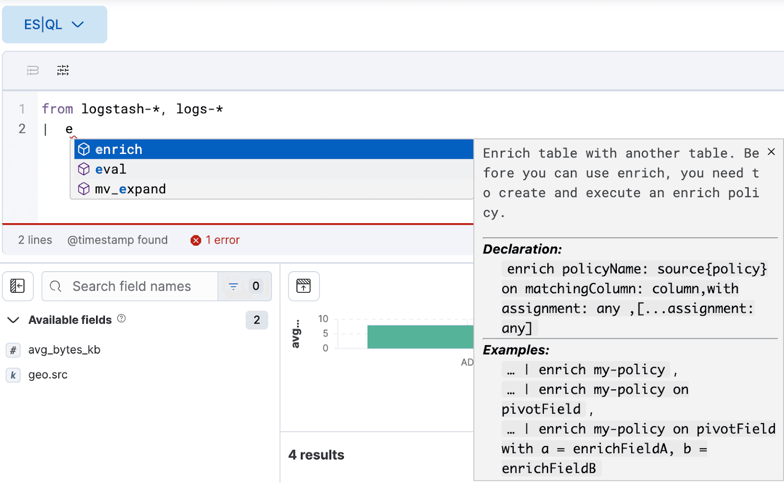 Provide more contextual help with ES|QL in Kibana