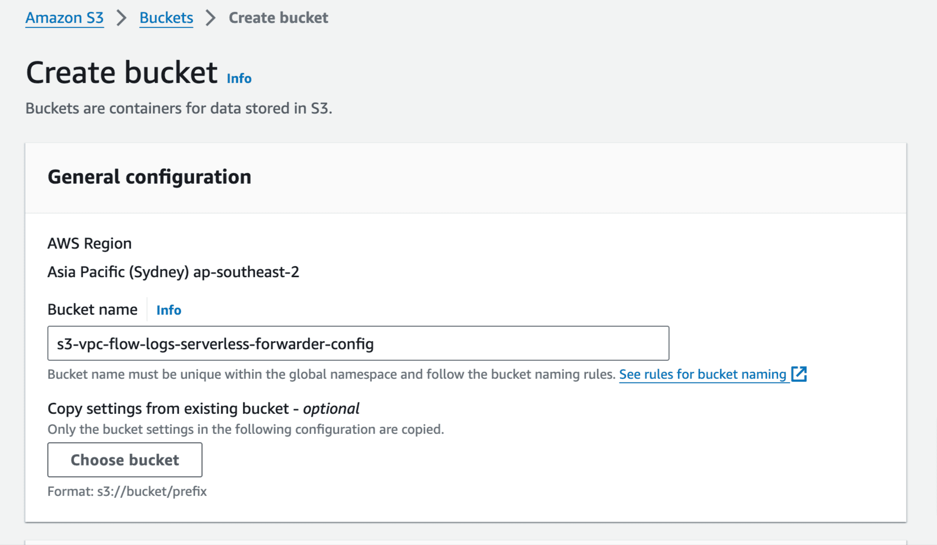 Create bucket for AWS S3 data ingestion to Elastic Cloud