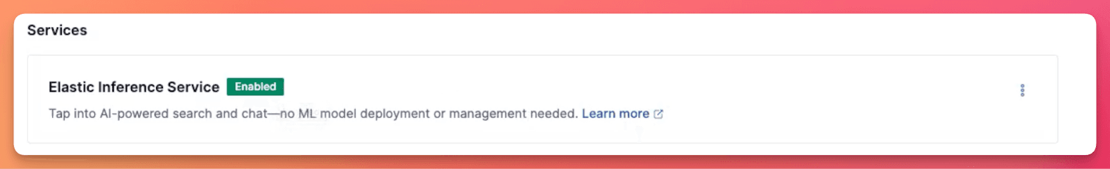 Elastic Inference Service has been enabled